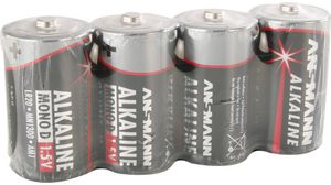 Primary Battery, Alkaline, D, 1.5V, RED