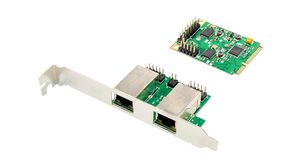 Network Adapter, 1Gbps, 2x RJ45, Mini PCI Express, PCI-E x1