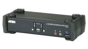 KVM-switch med 2 porte, 4096 x 2160, DisplayPort - USB-A