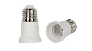 Adaptor / Lamp Holder E27, Plastic, White