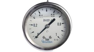 Bourdon Analogue Pressure Gauge 1bar Back Entry, MIT3-F22.B15, 0bar min.
