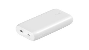 Powerbank, 20Ah, USB A Socket / USB C Socket, White