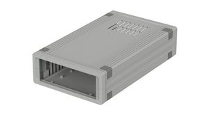 Plastic Enclosure with Air Vents, ABS, 259x157.5x62mm, Light Grey