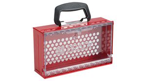 SlimView Lock Box, Steel / Polycarbonate, 267x154x88mm, Red