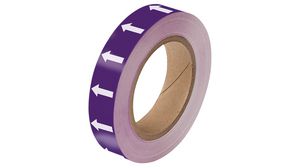 Marking Tape with Directional Arrows, 25mm x 33m, Purple / White
