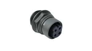 Circular Connector Housing, Plug, Contacts - 4, 10A, Straight