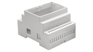 Din Rail Enclosure with Clear Lid 90x88x58mm Grey Polycarbonate