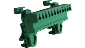 DIN Rail Mounted Pluggable Terminal Block, Right Angle, 5mm Pitch, 12 Poles