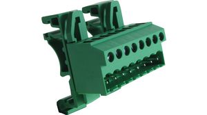 DIN Rail Mounted Pluggable Terminal Block, Straight, 5.08mm Pitch, 8 Poles