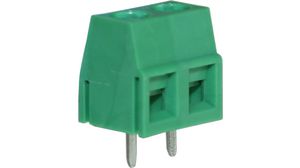 Wire-To-Board Terminal Block, THT, 5mm Pitch, Right Angle, Screw, Rising Clamp, 2 Poles