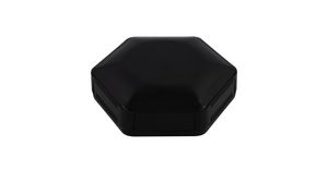 HexBox IoT Enclosure with 3 Solid and 3 Vented Panels 130x146x45mm Black ABS IP30 / IP40