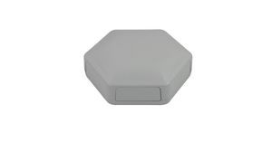 HexBox IoT Enclosure with 6 Solid Panels 130x146x45mm Grey ABS IP40