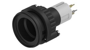 Illuminated Pushbutton Switch Actuator, 1NC + 1NO Momentary Function Raised Pushbutton Black IP67 EAO 14 Series