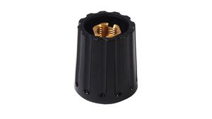 Classic Collet Knob 6mm Black Plastic Without Indication Line