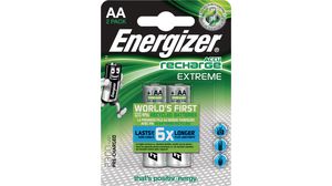 Rechargeable Battery, Ni-MH, AA, 1.2V, 2.3Ah, Pack of 2 pieces