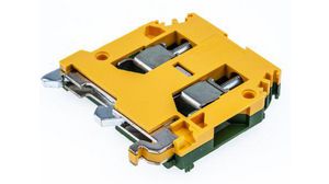SNA Series Green/Yellow Earth Terminal Block, 6mm², Single-Level, Screw Termination