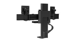 Desk Mount Dual Monitor Arm, 27", 100x100 / 75x75, 9.8kg, Black