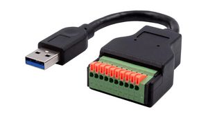 Adapter, 150mm, USB-A 3.0 Plug - Terminal Block
