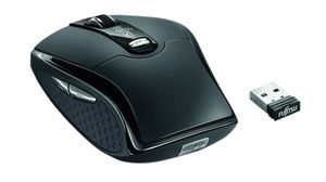 Silent Wireless Mouse WI660 2000dpi Laser Ambidextrous Black
