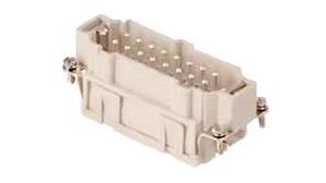 GWconnect Push-in Terminal Insert Male 24-Pole 16A Numbered 1-24 Silver (Ag) Plated Contacts Size 24B 104x27