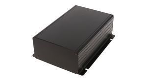 Enclosure with Integrated Flanges, Extruded Aluminium, 160x123x53mm, Black Anodized, IP54