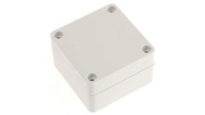 1554 Series Grey ABS Enclosure, IP66, Grey Lid, 65 x 65 x 40mm