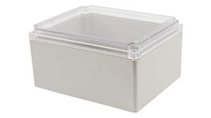Plastic Enclosure with Clear Lid RP 200x250x130mm Light Grey ABS / Polycarbonate IP65