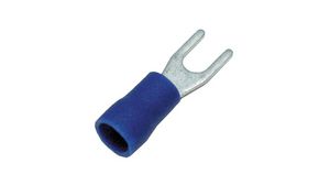 Insulated Fork Terminal, Blue, 5.3mm, 1.04 ... 2.63mm², Vinyl Pack of 100 pieces