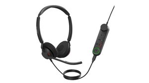Headset with Inline Link, UC, Engage 50 II, Stereo, On-Ear, 20kHz, USB, Black