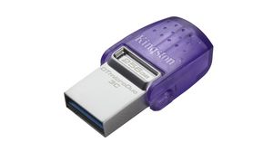 USB-Stick, DataTraveler microDuo 3C, 256GB, USB 3.1, Silber / Violett