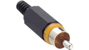 RCA Connector 4 mm, Plug, Straight