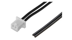 Cable Assembly, PicoBlade Receptacle - Bare End, 2 Circuits, 150mm, Black