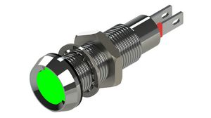 Indicatore a LED Verde 8.1mm 6VDC 12mA
