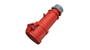 CEE Socket, Red, 5P, Cable Mount, 6mm², 32A, IP44, 400V