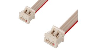 Flat Flexible Cable, 1.27mm, 4 Cores, 500mm, White