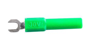 Connecteur à fourche, Spade Connector / Fiche banane, 4 mm, Vert