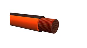 Gevlochten draden PVC 1.5mm² Blank koper Bruin/oranje R2G4 100m