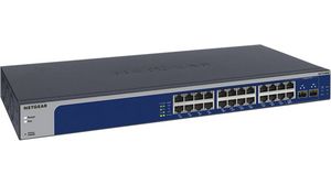 Ethernet-kapcsoló, RJ45 portok 24, Száloptikás portok 2SFP, 10Gbps, Felügyelt