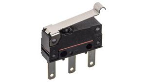 Simulated Roller Lever Micro Switch, Tab Terminal, 100 mA @ 30 V dc, SPDT, IP67