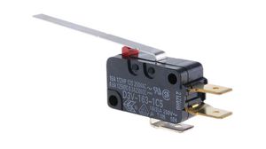 Micro Switch D3V, 16A, 1CO, 1.96N, Long Hinge Lever