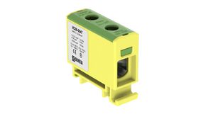 Insulated Universal Connector, Screw, 1 Poles, 1kV, 160A, 1.5 ... 50mm², Green / Yellow