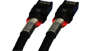 Patch Cable PatchSee, RJ45 Plug - RJ45 Plug, CAT6a, U/UTP, 1.8m, Black