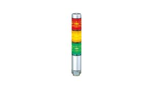LED Signal Tower Red / Orange / Green 76mA 24V MPS Surface Mount / Pole Mount IP65 Cable