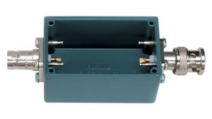 BNC Plug / Socket Box with Cover 57.15x35.05x28.7mm Die-Cast Aluminium Blue / Clear