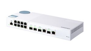 Ethernet Switch, RJ45 Ports 12, Fibre Ports 4SFP+, 10Gbps, Managed