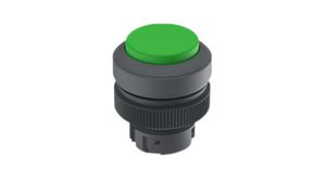 Pushbutton Actuator with Grey Frontring Momentary Function Raised Button Green IP65 RAFIX 22 QR
