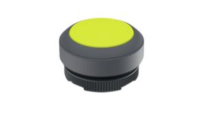 Pushbutton Actuator with Grey Frontring Momentary Function Round Button Yellow IP65 RAFIX 22 FS+