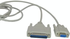 Serial Cable D-SUB 9-Pin Female - D-SUB 25-Pin Male 3m Grey