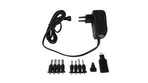 Plug-In Power Supply 240V 250mA 12W Euro Type C (CEE 7/16) Plug Exchangeable DC Plugs
