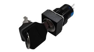 Industrial Keylock Switch 16mm 1CO 220 VAC 2-Pos 90° Momentary Function